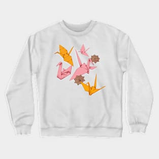 Tsuru origami pattern Crewneck Sweatshirt